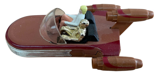 Vintage General Mills 1978 Kenner Star Wars - Luke Skywalkers Land Speeder Die-Cast Model With Luke And C3PO Figures - Very Good Conditioon