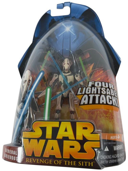 Vintage 2005 Star Wars Revenge Of The Sith General Grievous Action Figure No. 9 - Brand New Factory Sealed Shop Stock Room Find