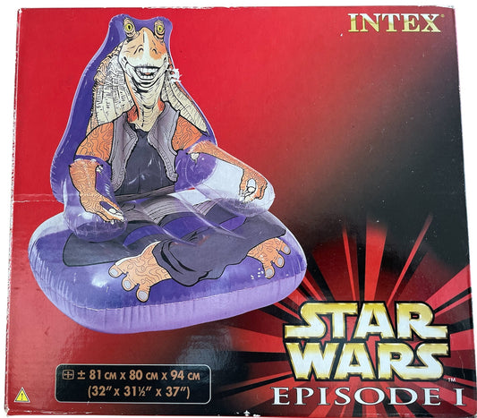 Vintage 1999 Star Wars Episode 1 The Phantom Menace Jar Jar Binks Inflatable Chair - Ex Shop Stock