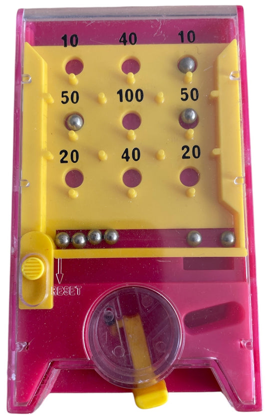 Vintage 1970's Tomy Pocketeers Mini Bagatelle Pin Ball Game - Fantastic Condition - In Full Working Order.