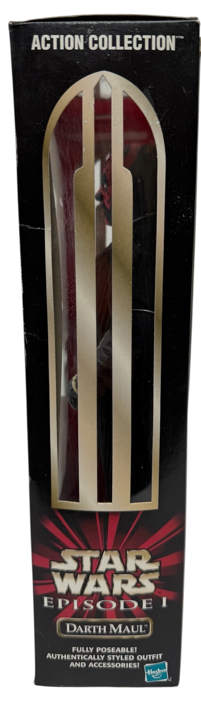 Vintage 1999 Star Wars Episode 1 The Phantom Menace Darth Maul 12 Inch Fully Poseable Action Figure, Authentically Styled Outfit and Accessories, including Lightsaber - Factory Sealed Shop Stock Room Find