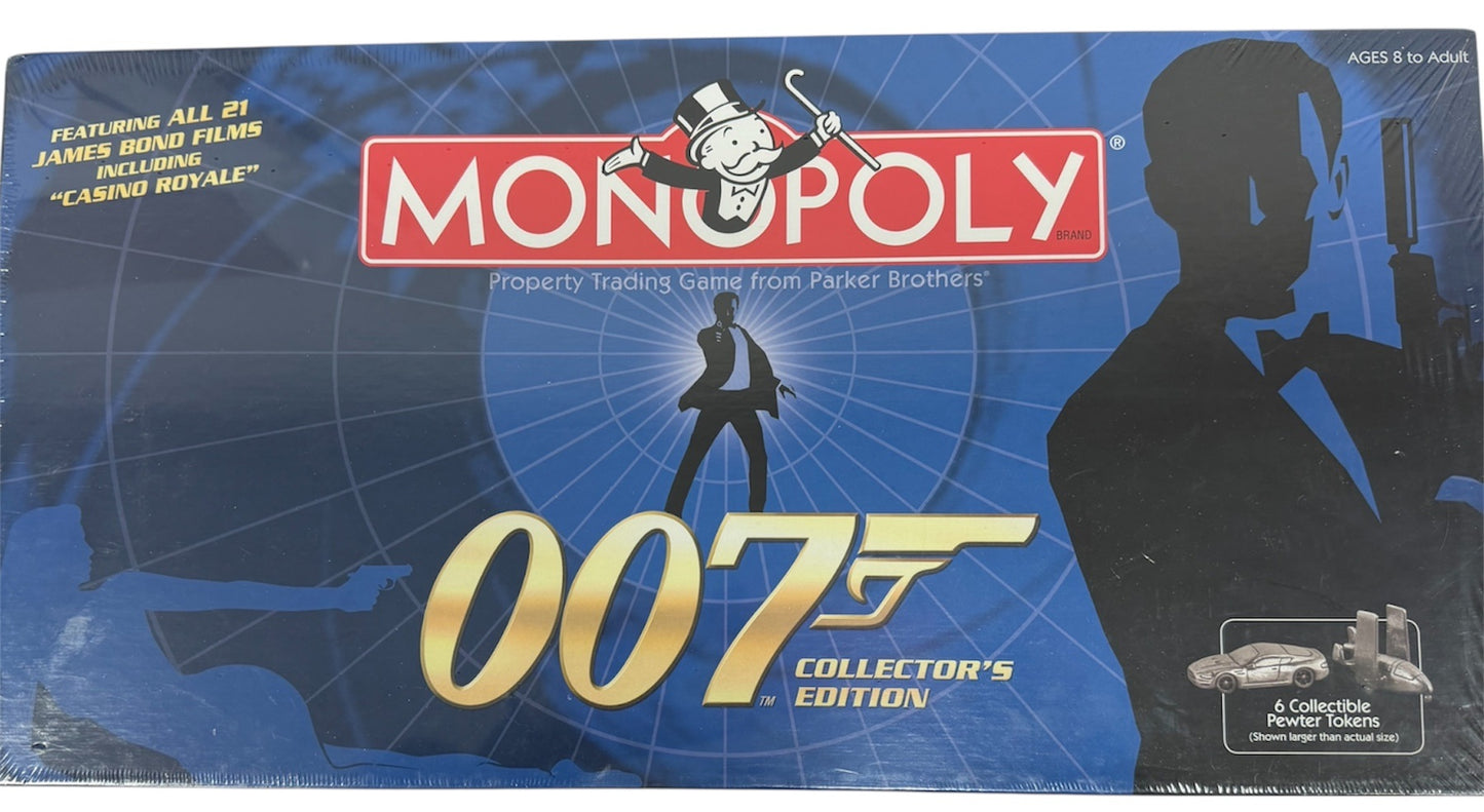 Vintage 2006 James Bond 007 Collectors Edition Monopoly Property Trading Board Game - Brand New Factory Sealed Shop Stock Room Find