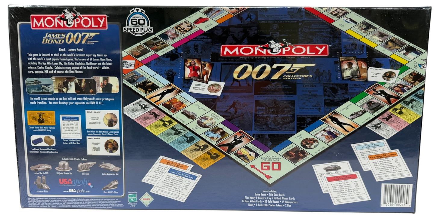 Vintage 2006 James Bond 007 Collectors Edition Monopoly Property Trading Board Game - Brand New Factory Sealed Shop Stock Room Find