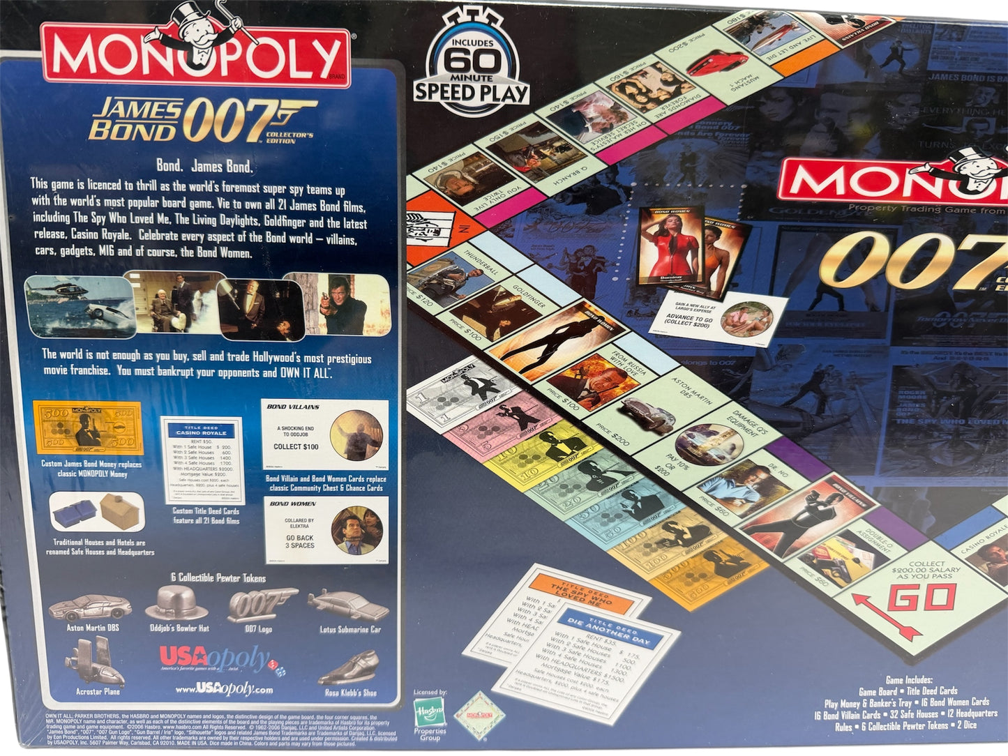 Vintage 2006 James Bond 007 Collectors Edition Monopoly Property Trading Board Game - Brand New Factory Sealed Shop Stock Room Find