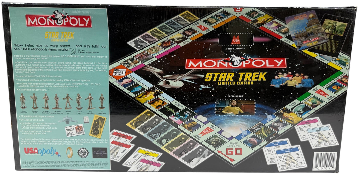 Vintage Star Trek 2000 Monopoly Limited Edition Property Trading Board Game - Brand New Factory Sealed Shop Stock Room Find
