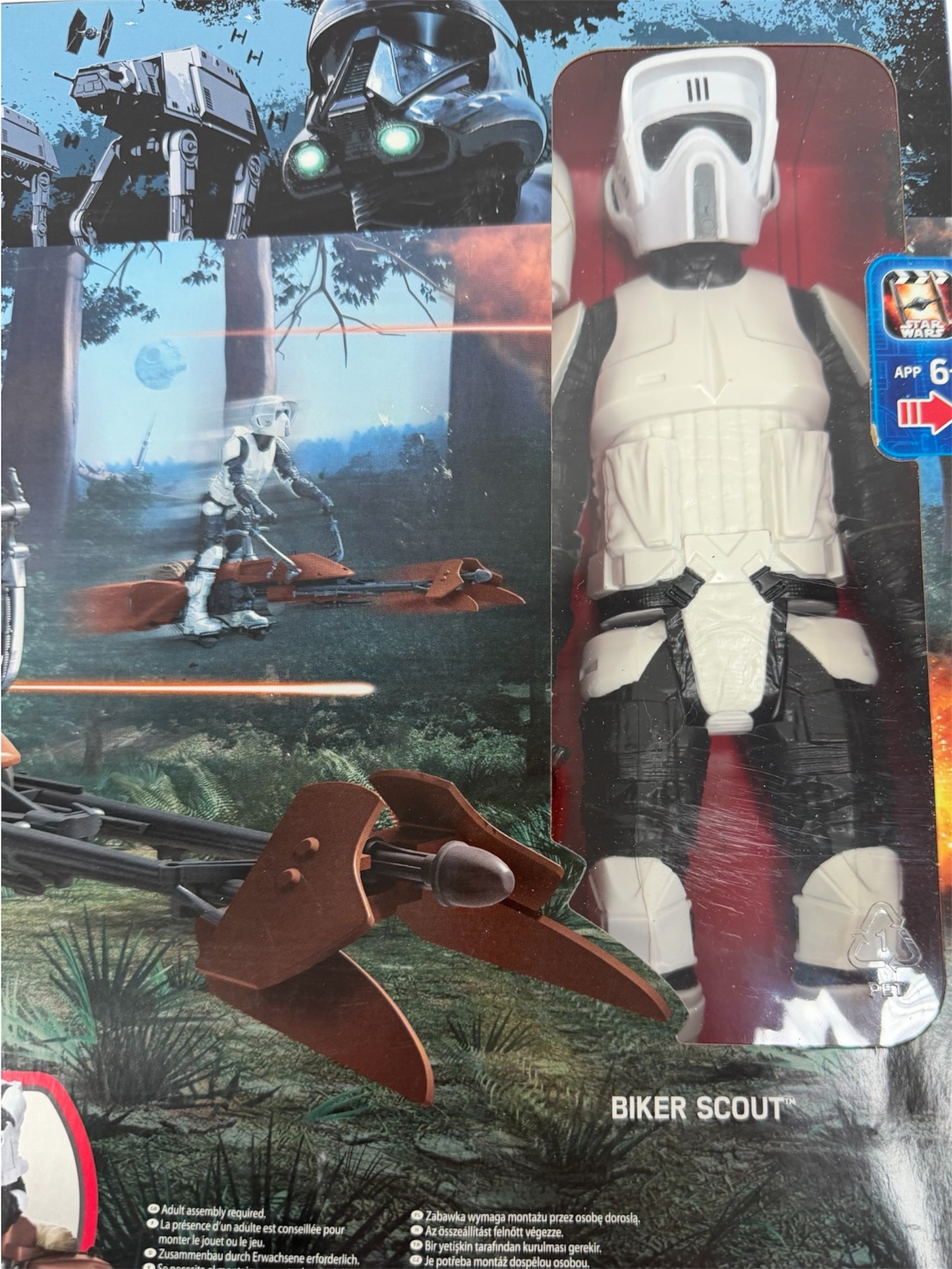 Star Wars The Return Of The Jedi 12 Inch Biker Scout With Speeder Bike Action Figure Set - Brand New Factory Sealed Shop Stock Room Find
