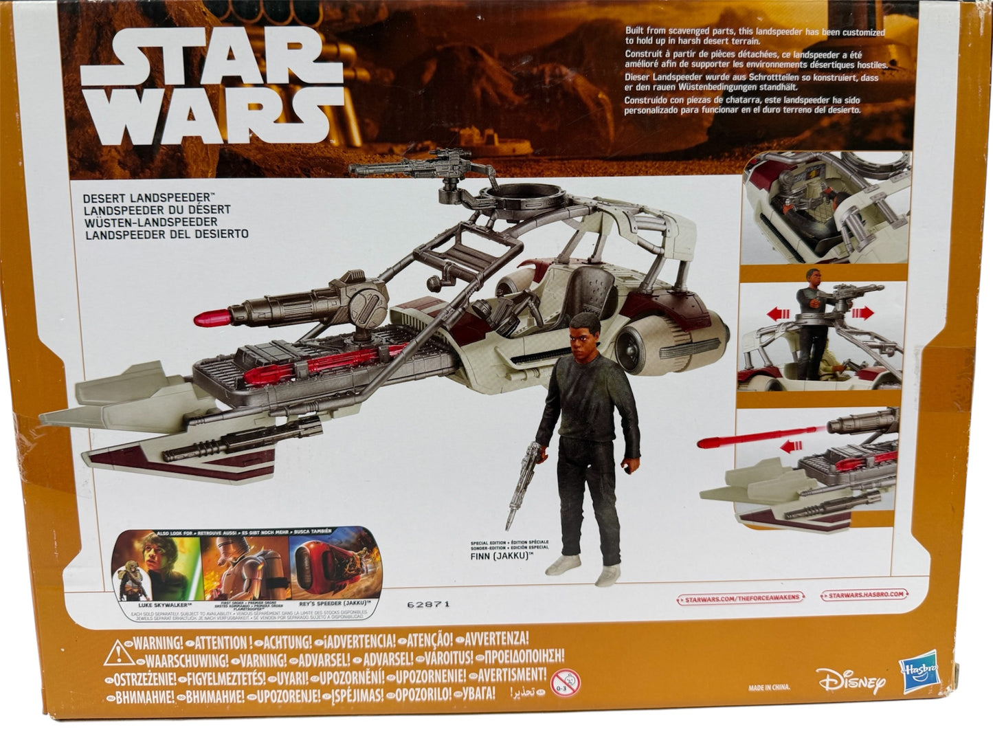 Star Wars The Force Awakens Desert Landspeeder Vehicle + Finn (Jakku) Figure Set - Brand New Factory Sealed Shop Stock Room Find