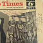 Vintage Radio Times Magazine September 2-8 1967 - Tomb Of The Cybermen - Dr Who Front Cover - Autographed By Gerry Davis, Victor Pemberton, Peter Bryant & Deborah Watling - Ultra Rare - Very Good Condition