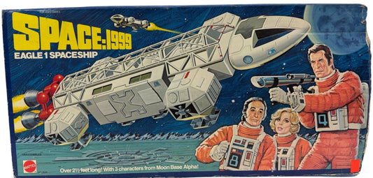 Vintage Mattel 1976 Gerry Andersons Space 1999 Eagle 1 Transporter Spaceship 30 Inch Model With Figures And Accessories - In The Original Box - Ultra Rare