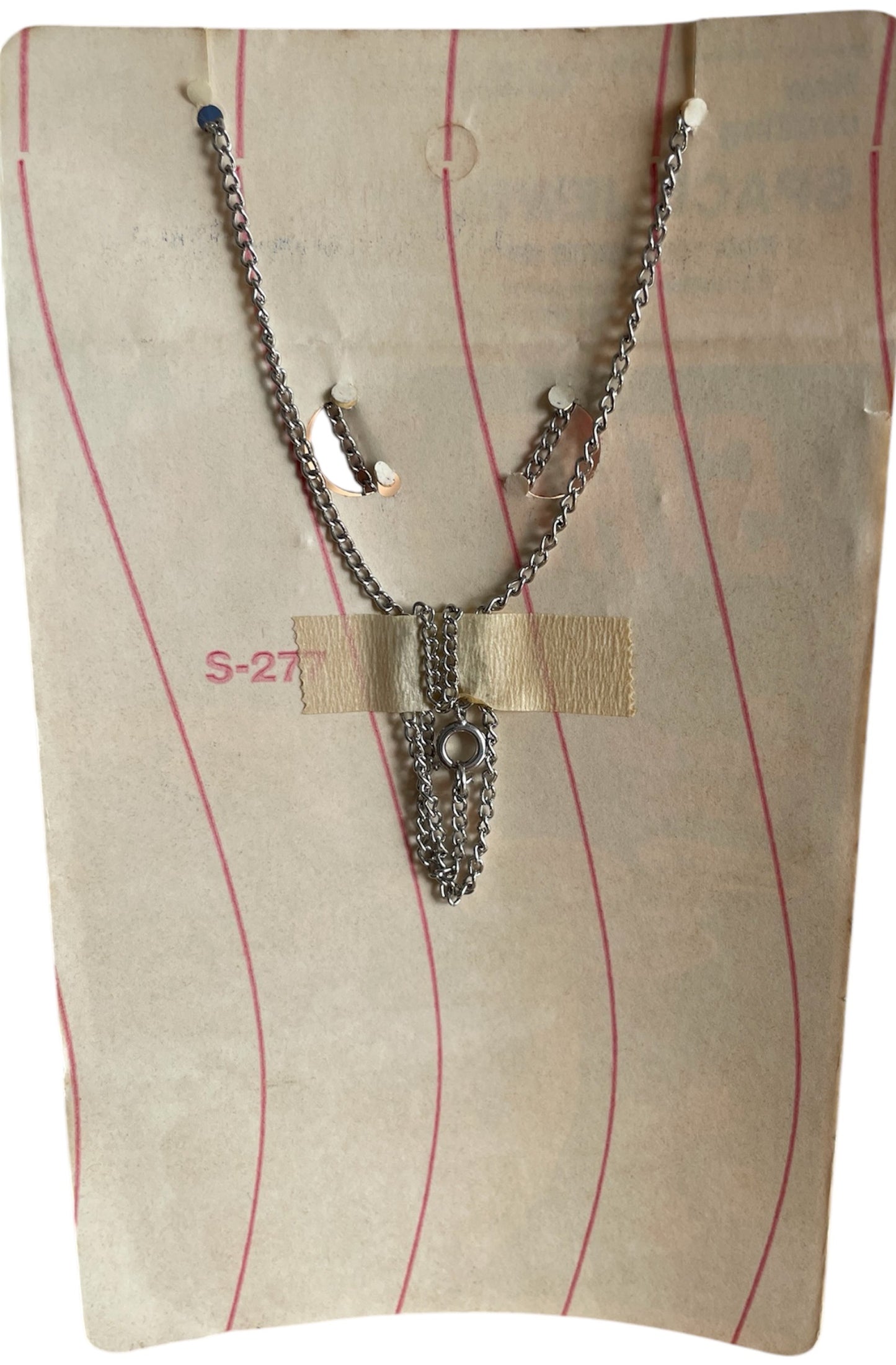 Vintage Good Time Jewelry 1976 Star Trek The Original Series Space Jewelry - USS Enterprise Necklace On Chain Plus Authentic Mini Poster With Peel Of Backing - Very Rare Former Shop Stock