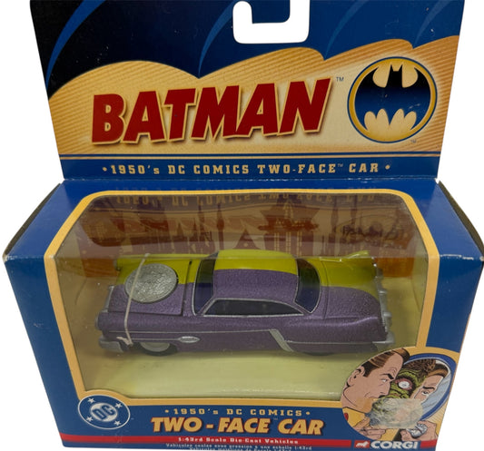 Vintage Corgi 2005 Batman DC Comics The 1950's Two Face Car  1/43 Scale Die-Cast Metal Replica Model Vehicle - Brand New Factory Sealed Shop Stock Room Find