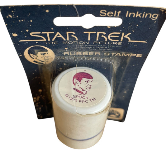 Vintage Aviva 1979 Star Trek The Motion Picture - Mr Spock Self Inking Rubber Stamp - Factory Sealed Shop Stock Room Find