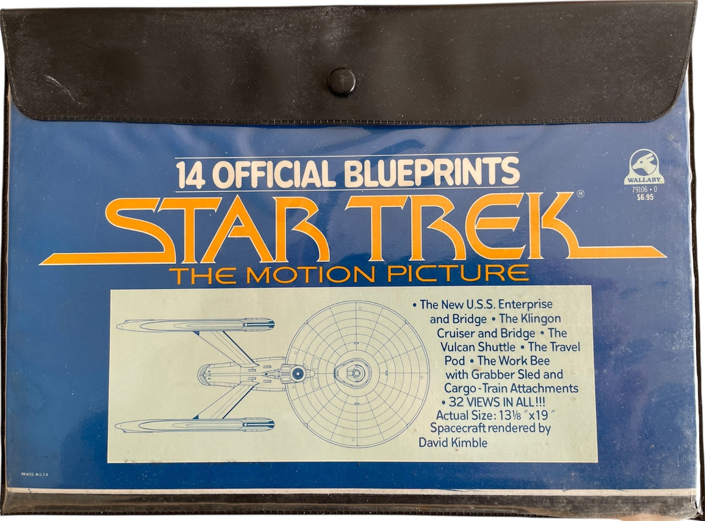 Vintage 1980 Star Trek The Motion Picture 14 Official Blueprints - The Complete Set Of 14 Authentic Blueprints - Former Shop Counter Display Set