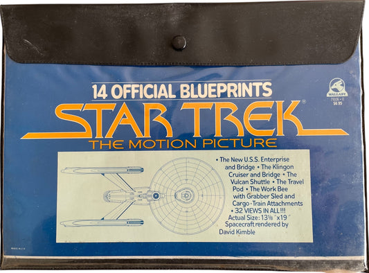 Vintage 1980 Star Trek The Motion Picture 14 Official Blueprints - The Complete Set Of 14 Authentic Blueprints - Former Shop Counter Display Set