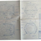 Vintage 1980 Star Trek The Motion Picture 14 Official Blueprints - The Complete Set Of 14 Authentic Blueprints - Former Shop Counter Display Set