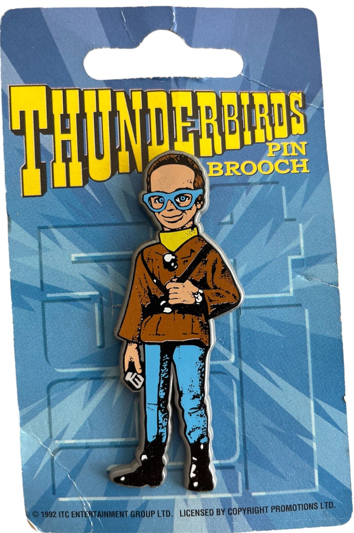 Vintage 1992 Gerry Andersons Thunderbirds Pin Brooch Badge Featuring Brains The Chief Engineer - Brand New Shop Stock Room Find