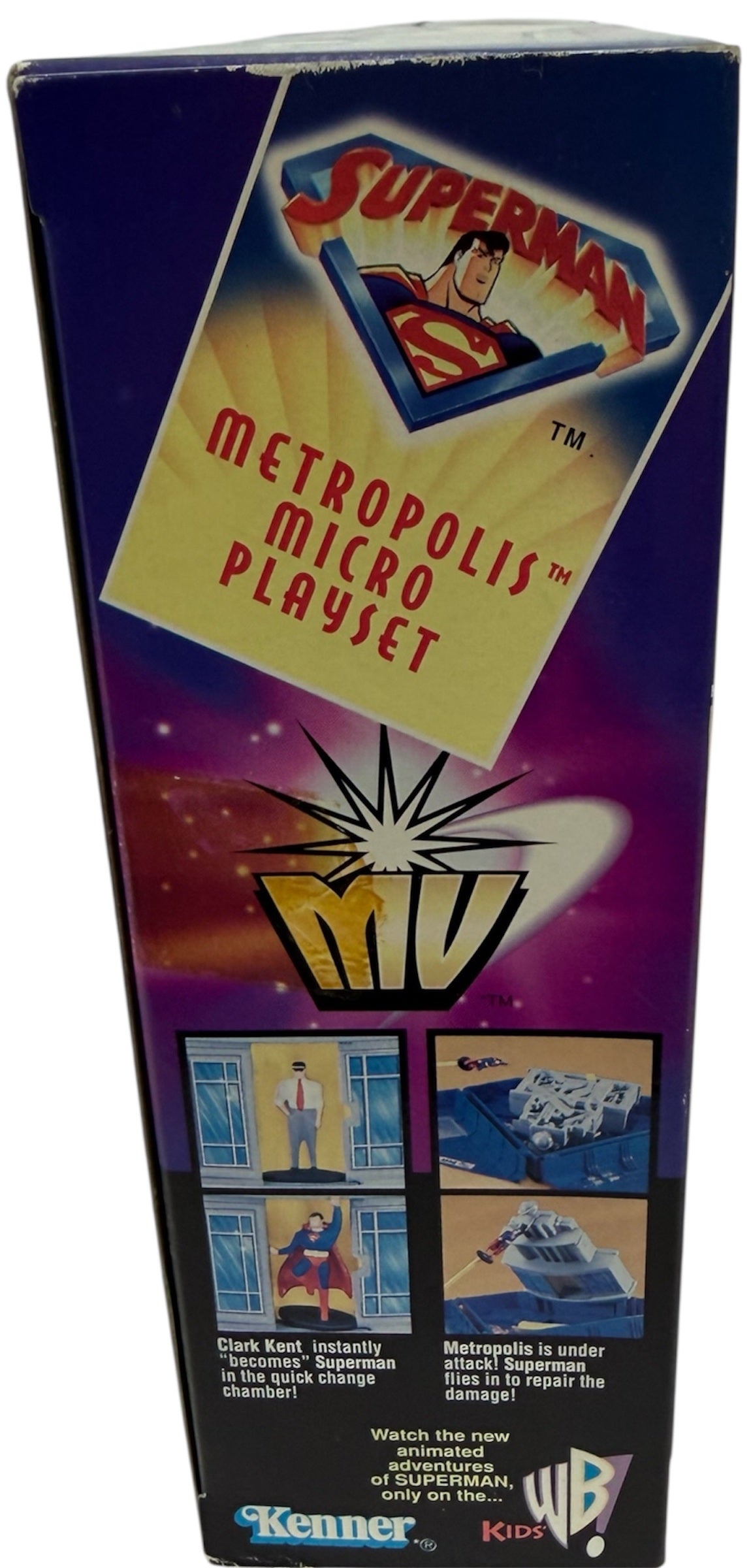 Vintage Kenner 1996 DC Comics Microverse - Superman Metropolis Micro Playset With Figures & Vehicle - Ex Shop Stock