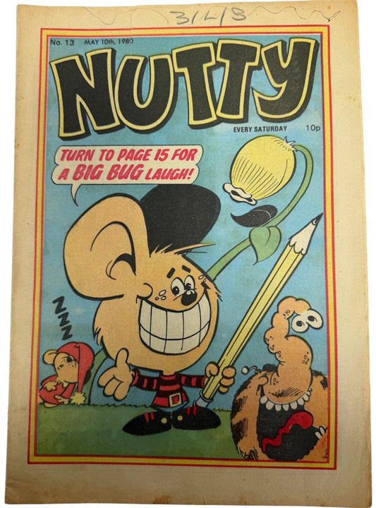 Vintage 1980 Nutty Weekly Comic Issue No. 13 - May 10th 1980 - DC Thompson (3.0 Grade)