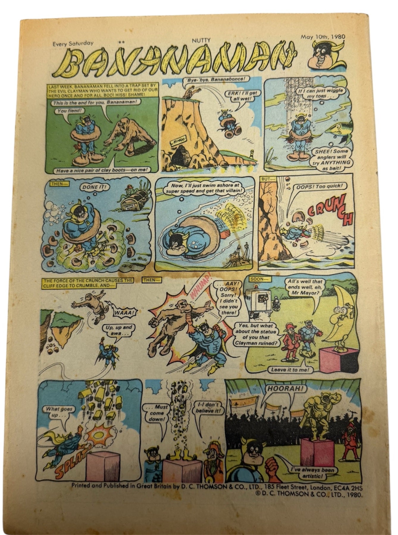Vintage 1980 Nutty Weekly Comic Issue No. 13 - May 10th 1980 - DC Thompson (3.0 Grade)