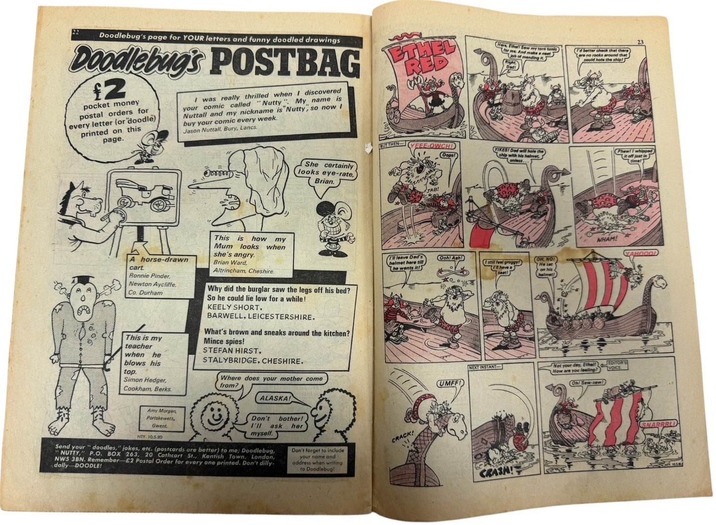 Vintage 1980 Nutty Weekly Comic Issue No. 13 - May 10th 1980 - DC Thompson (3.0 Grade)