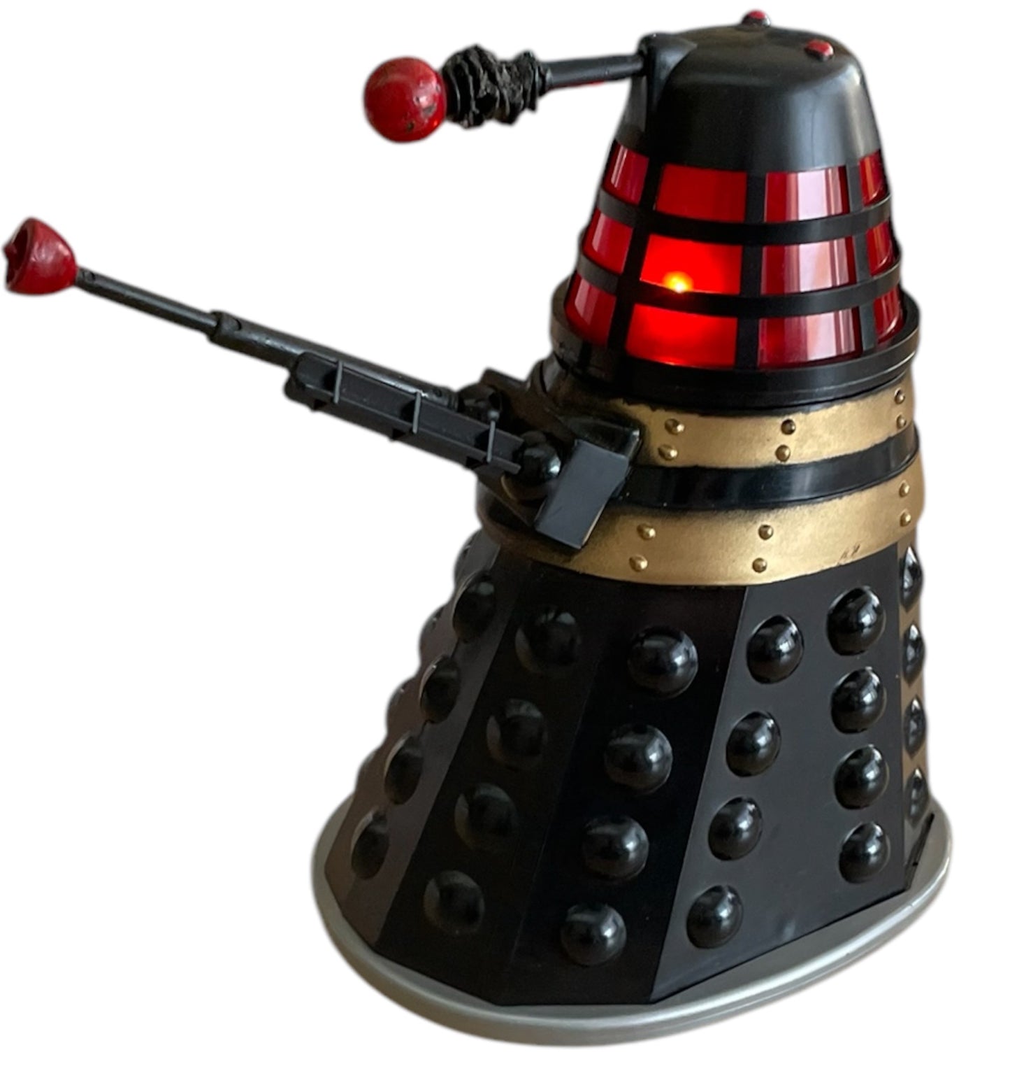 Vintage 1964 Doctor Dr Who The Mysterious Daleks Battery Operated Bump And Go Black Dalek - Fantastic Condition, Fully Working - In The Original Box