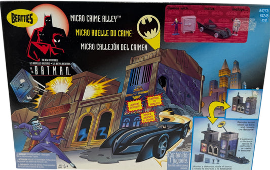 Vintage Kenner 1997 DC Comics Microverse - Batman Gotham Bank Crime Alley Micro Playset With Figures - Ex Shop Stock