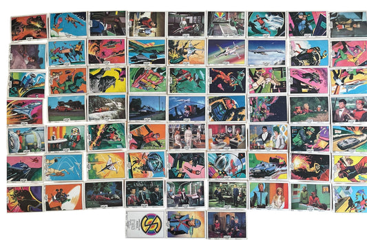 Vintage Gerry Andersons 1967 Anglo Confectionary Captain Scarlet And The Mysterons Bubble Gum Cards Complete Set Of 66 Cards - Very Good Condition Very Rare Complete Set