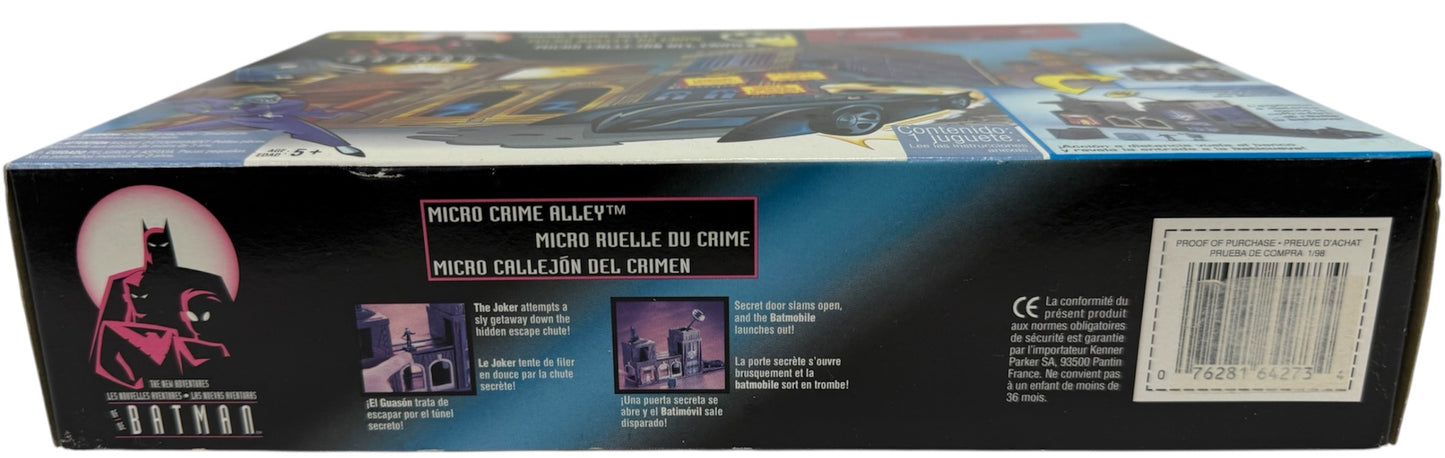 Vintage Kenner 1997 DC Comics Microverse - Batman Gotham Bank Crime Alley Micro Playset With Figures - Ex Shop Stock