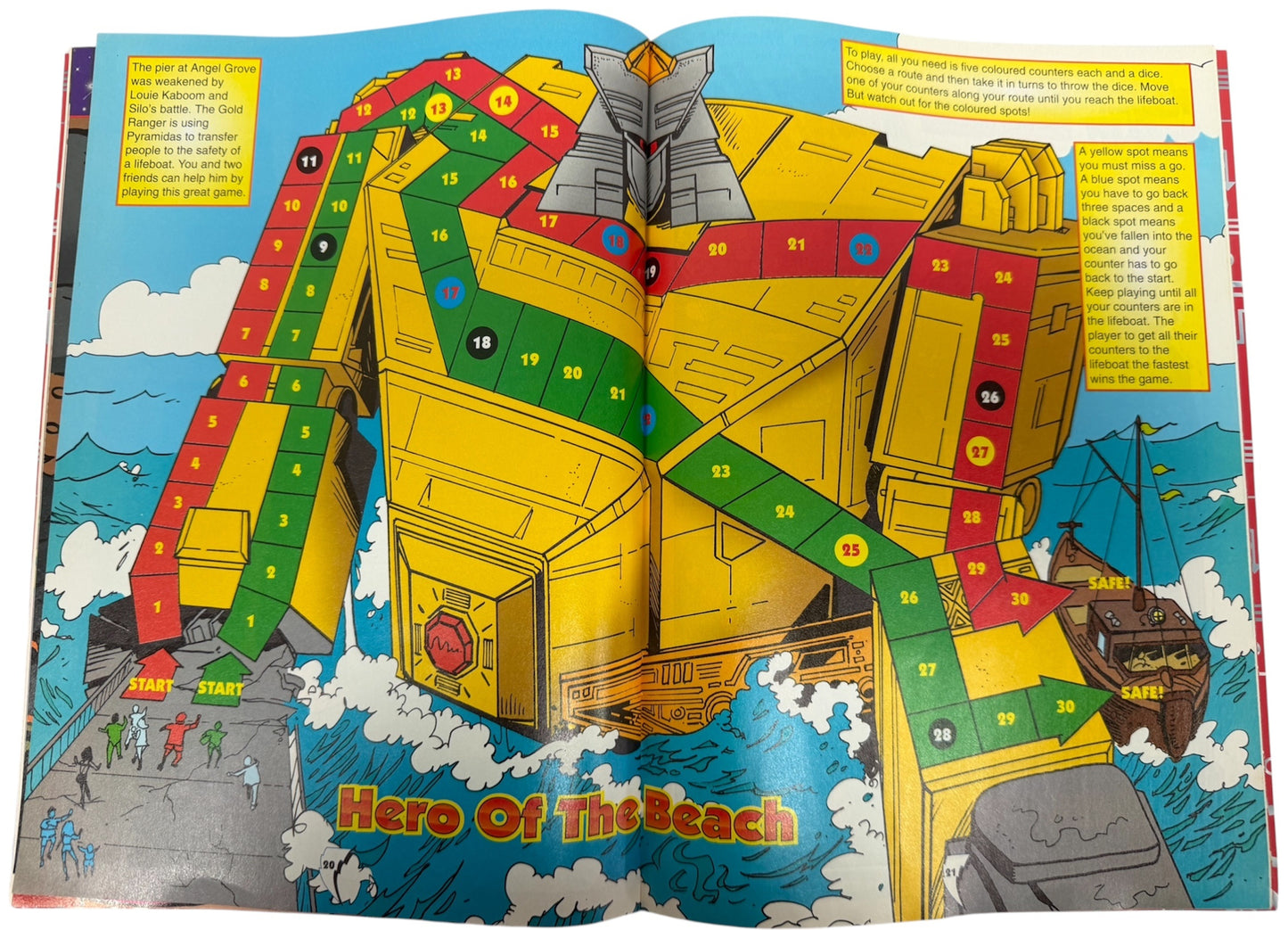 Vintage Keesing Comics 1997 Power Rangers Zeo Comic Issue No. 7 Oct 1997 With Free Figure &amp; Free Poster - Unsold Shop Stock (8.5 Grade)