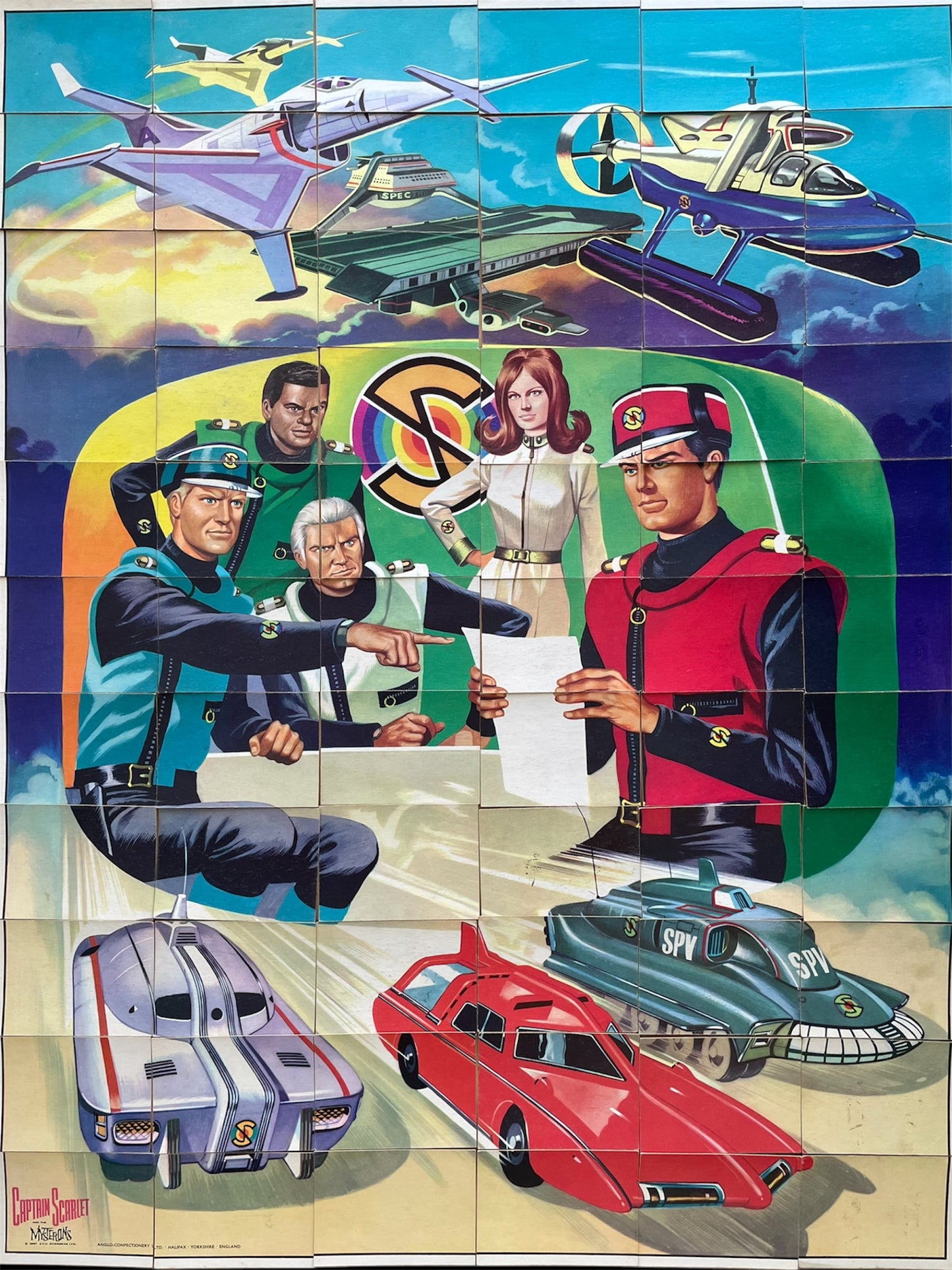 Vintage Gerry Andersons 1967 Anglo Confectionary Captain Scarlet And The Mysterons Bubble Gum Cards Complete Set Of 66 Cards - Very Good Condition Very Rare Complete Set