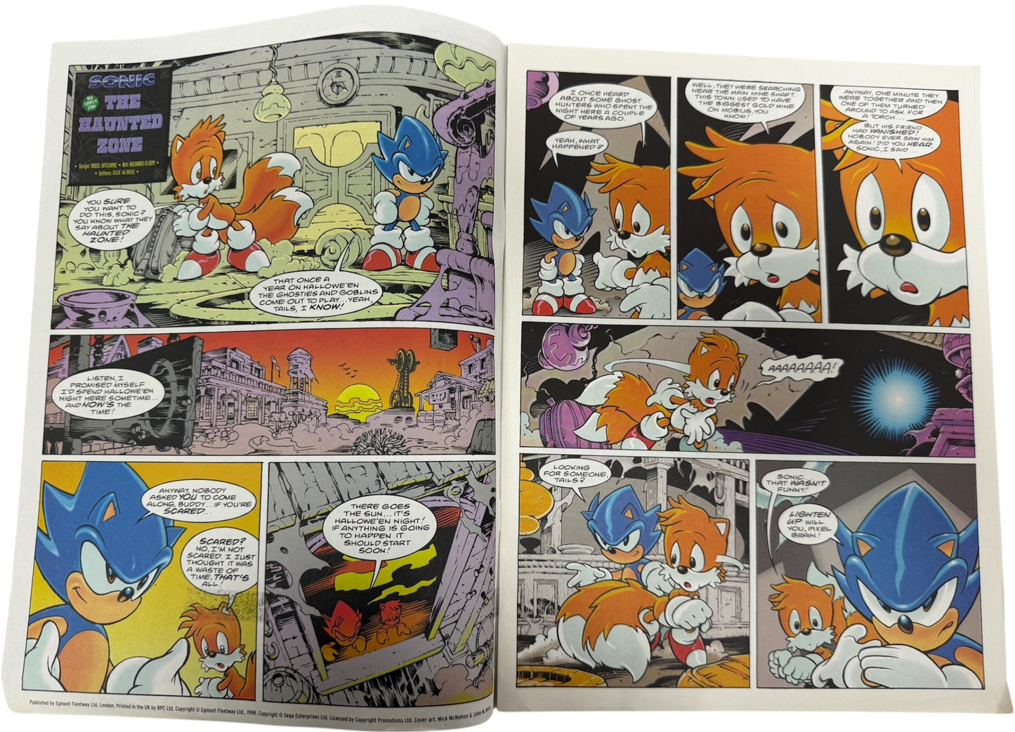 Vintage Egmont Fleetway Comics 1998 Somic The Comic Issue No. 141 NoV 1998 With Free Sonic Maze Gift- Unsold Shop Stock (8.5 Grade)
