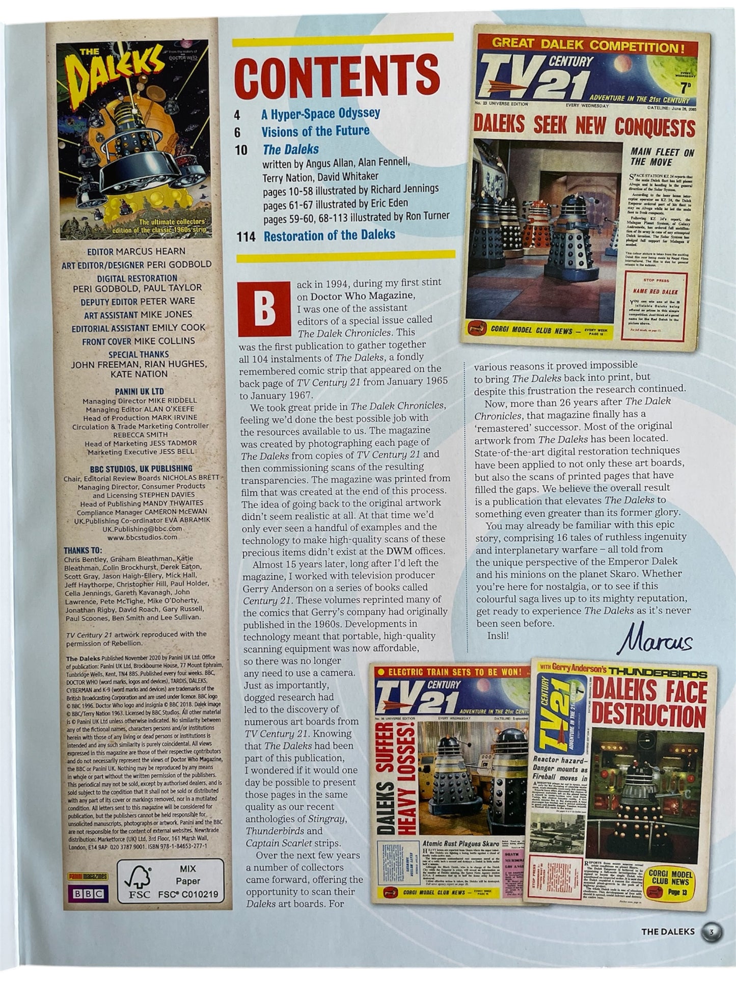 Doctor Who Magazine Presents - The Daleks - The Ultimate Collectors Edition Of The Classic 1960's Comic Strips - Former Shop Stock