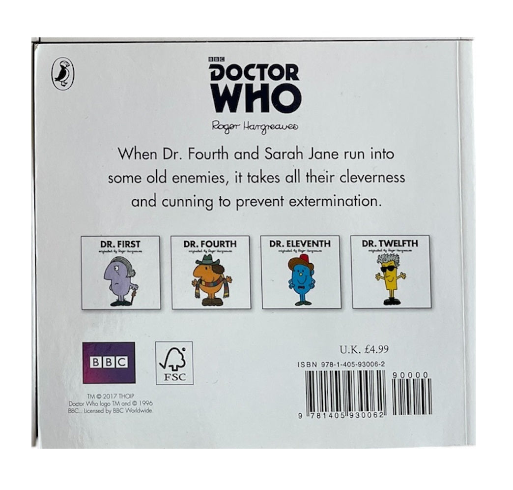 2018 Doctor Dr Who - Dr. Fourth - Roger Hargreaves Mr Men Paperback Book 4 Of 13 - Brand New Former Shop Stock