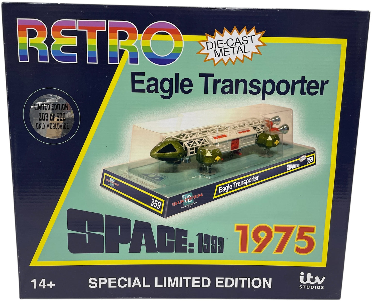 2019 Sixteen 12 Gerry Andersons Space 1999 - Limited Edition Retro Die-Cast Metal Green 12" Eagle Transporter - Brand New Ex Shop Stock