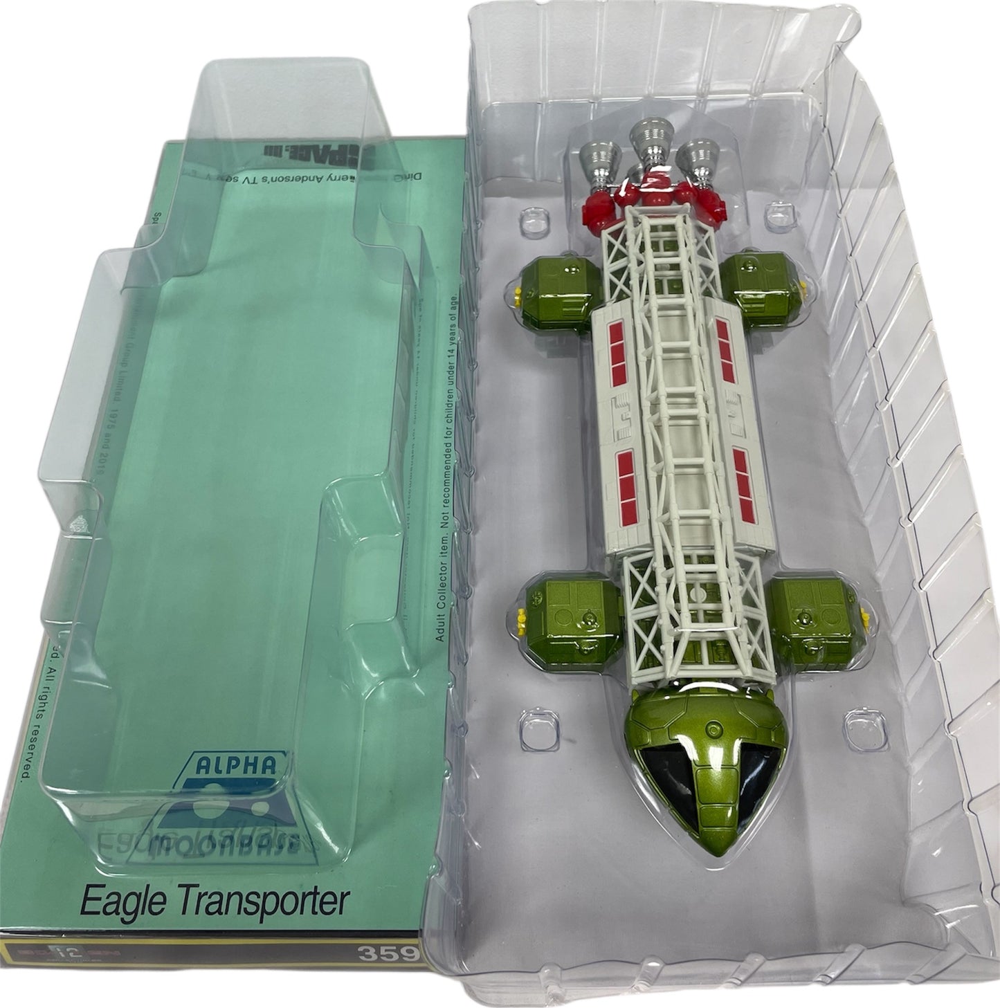 2019 Sixteen 12 Gerry Andersons Space 1999 - Limited Edition Retro Die-Cast Metal Green 12" Eagle Transporter - Brand New Ex Shop Stock