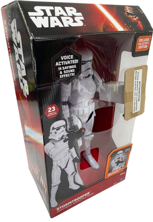 Vintage 2015 Star Wars The Force Awakens 16 Inch Animatronic Interactive Stormtrooper Action Figure - Factory Sealed Shop Stock Room Find