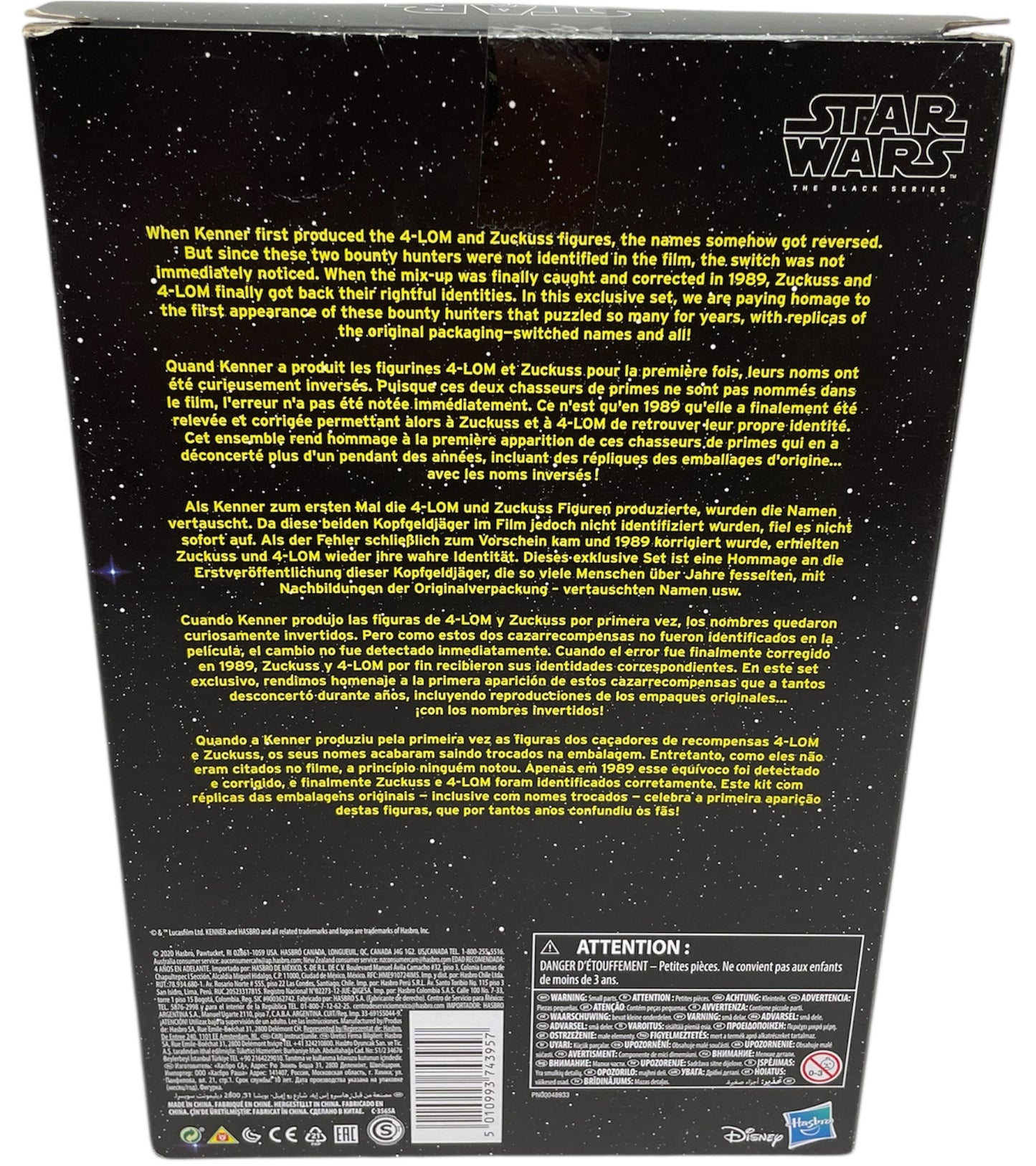 Star Wars 2020 The Black Series Bounty Hunters 40th Anniversary Exclusive Collection 4-Lom & Zuckuss Action Figure Set - Ex Shop Stock