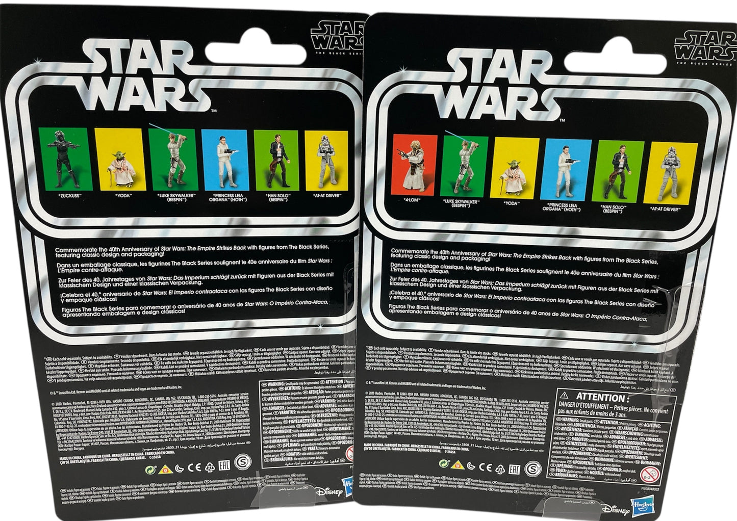 Star Wars 2020 The Black Series Bounty Hunters 40th Anniversary Exclusive Collection 4-Lom & Zuckuss Action Figure Set - Ex Shop Stock