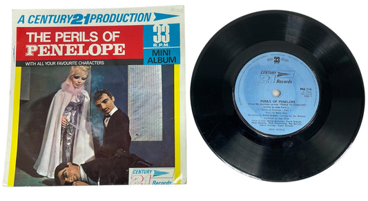 Vintage 1966 Gerry Andersons Thunderbirds A Century 21 Production Perils Of Penelope - 33RPM Mini Album - 21 Minutes Of Adventure Vinyl Record