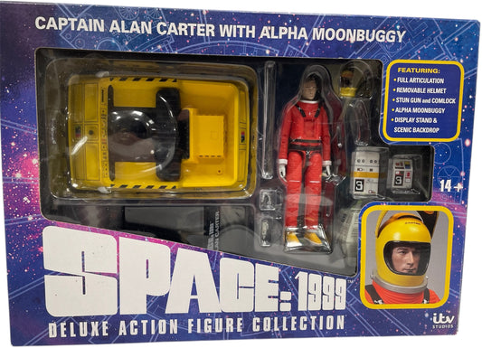 2021 Sixteen 12 Gerry Andersons Space 1999 - Limited Edition Captain Alan Carter With Moonbuggy Deluxe Figure Collection - Brand New Ex Shop Stock