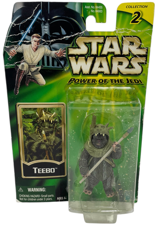 Vintage 2001 Star Wars The Power Of The Jedi Teebo The Ewok Action Figure - Brand New Factory Sealed Shop Stock Room Find