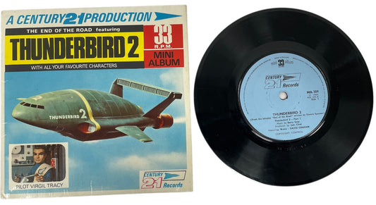 Vintage 1966 Gerry Andersons A Century 21 Production - Thunderbird 2 In The End Of The Road - 33RPM Mini Album - 21 Minutes Of Adventure Vinyl Record