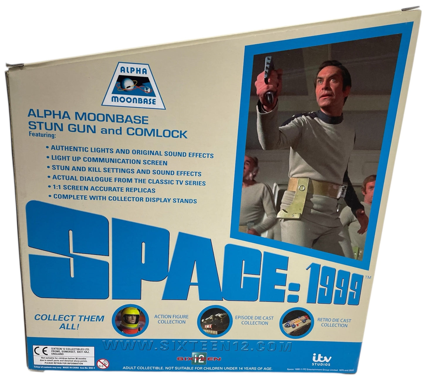 Sixteen 12 2020 Gerry Andersons Space 1999 Alpha Moonbase Stun Gun And Comlock With Lights & Sounds - Brand New Shop Stock Room Find