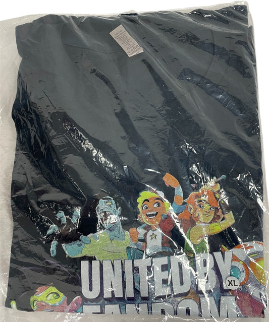 Megacon Orlando 2026 United By Fandom - The Offical T-Shirt Of Megacon - Black T Shirt Size XL - Brand New Factory Sealed