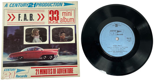 Vintage 1966 Gerry Andersons Vintage A Century 21 Production - F.A.B FAB - 33RPM Mini Album - 21 Minutes Of Adventure Vinyl Record