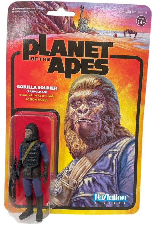 Super7 Funko 2018 Planet Of The Apes Gorilla Soldier Patrolman3 3/4" ReAction Action Figure - Brand New Factory Sealed Shop Stock Room Find