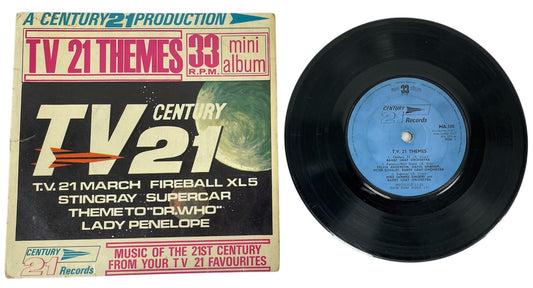 Vintage 1965 Gerry Andersons A Century 21 Production - TV 21 Themes - 33RPM Mini Album Vinyl Record