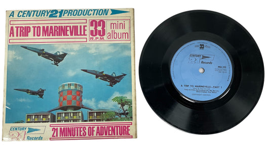 Vintage 1965 Gerry Andersons A Century 21 Production - Stingray A Trip To Marineville - 33RPM Mini Album - 21 Minutes Of Adventure Vinyl Record