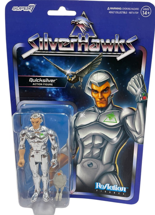 Super7 Funko 2018 Silverhawks - Quicksilver 3 3/4" ReAction Action Figure - Brand New Factory Sealed Shop Stock Room Find