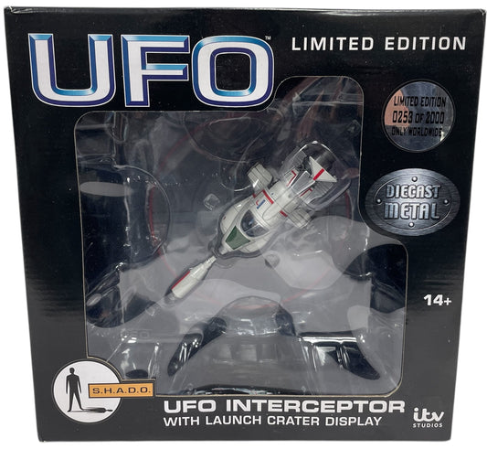 Sixteen 12 2020 Gerry Andersons UFO S.H.A.D.O. - Limited Edition UFO Interceptor With Launch Crater Display - Brand New Shop Stock Room Find